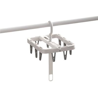 10/20 Clips Collapsible Clothes Drying Rack Plastic Windproof Sock Drying Clip Space Saving Clothes Dryer Hanger Travel