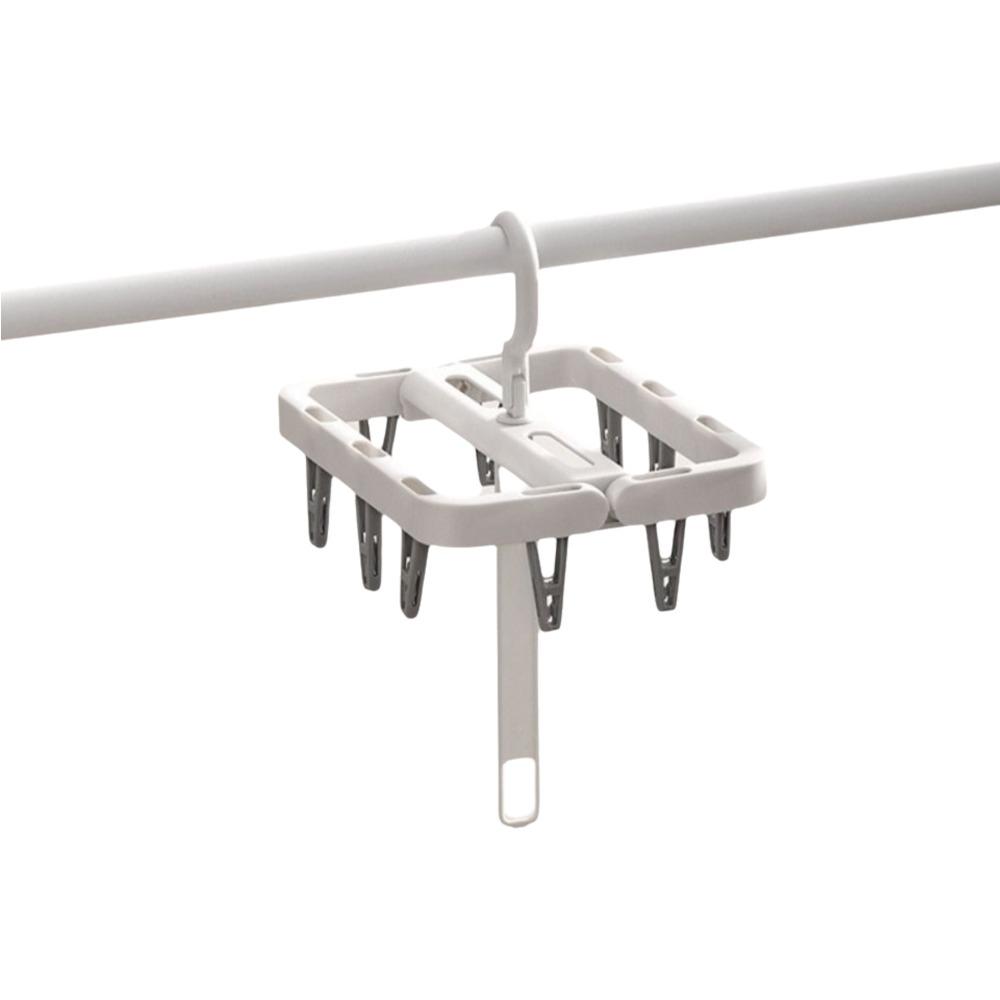 Windproof Collapsible Clothes Drying Rack Plastic Hanging Drying Rack Sock Drying Clip  Travel