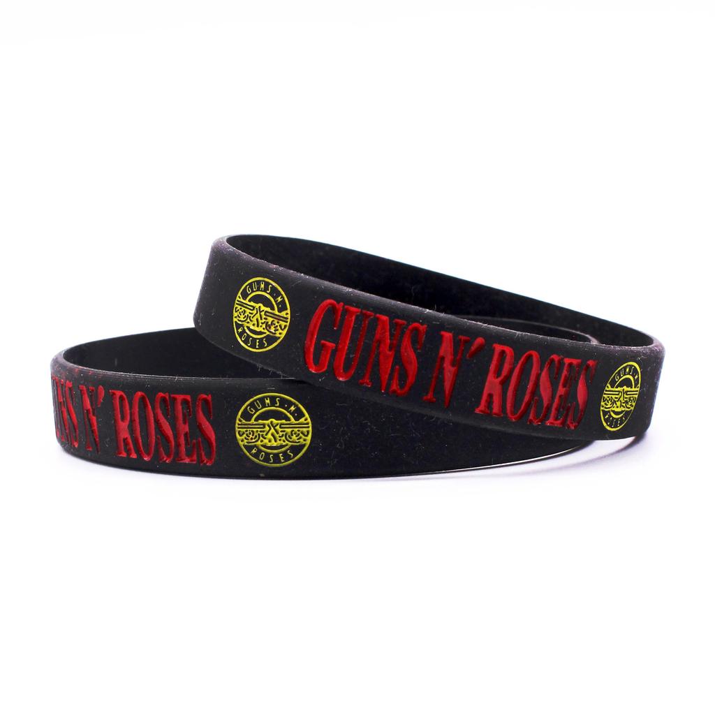 1 STK Neue GUNS'N ROSES Silikon-Armbänder Rockmusik-Bands G N' R Silikon-Armreifen & Armspangen Musikfans Liebhaber Geschenke SH192