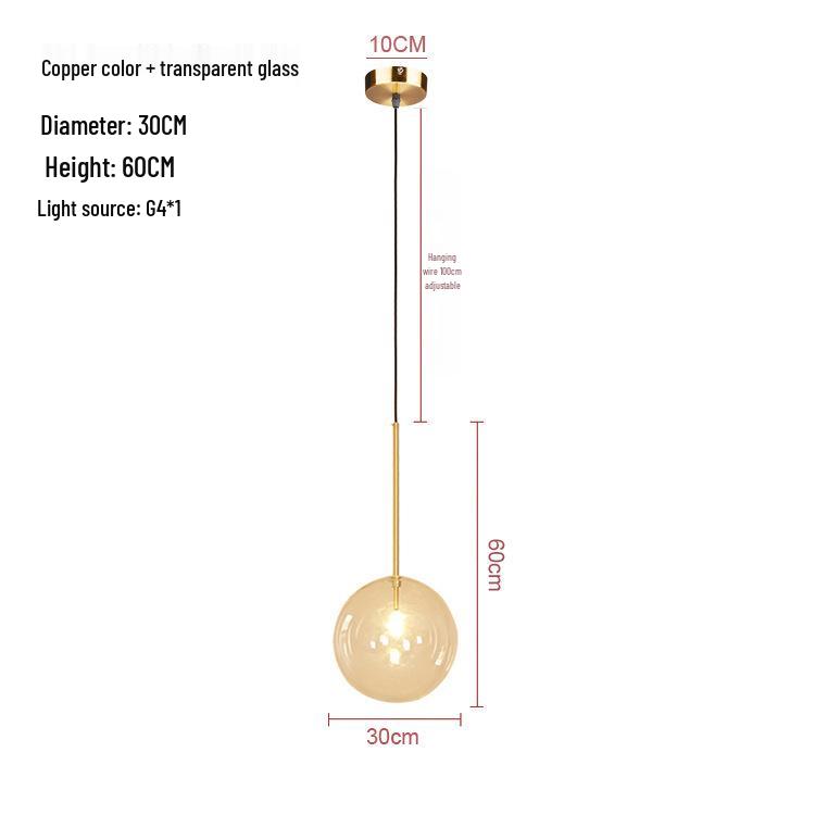 Kugelförmige Glasblasen-Hängeleuchte für elegante Restaurant- und Bar-Dekoration