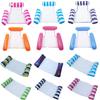 Outdoor Inflatable Striped Floating Pool Lounger - Single Person Foldable Hammock