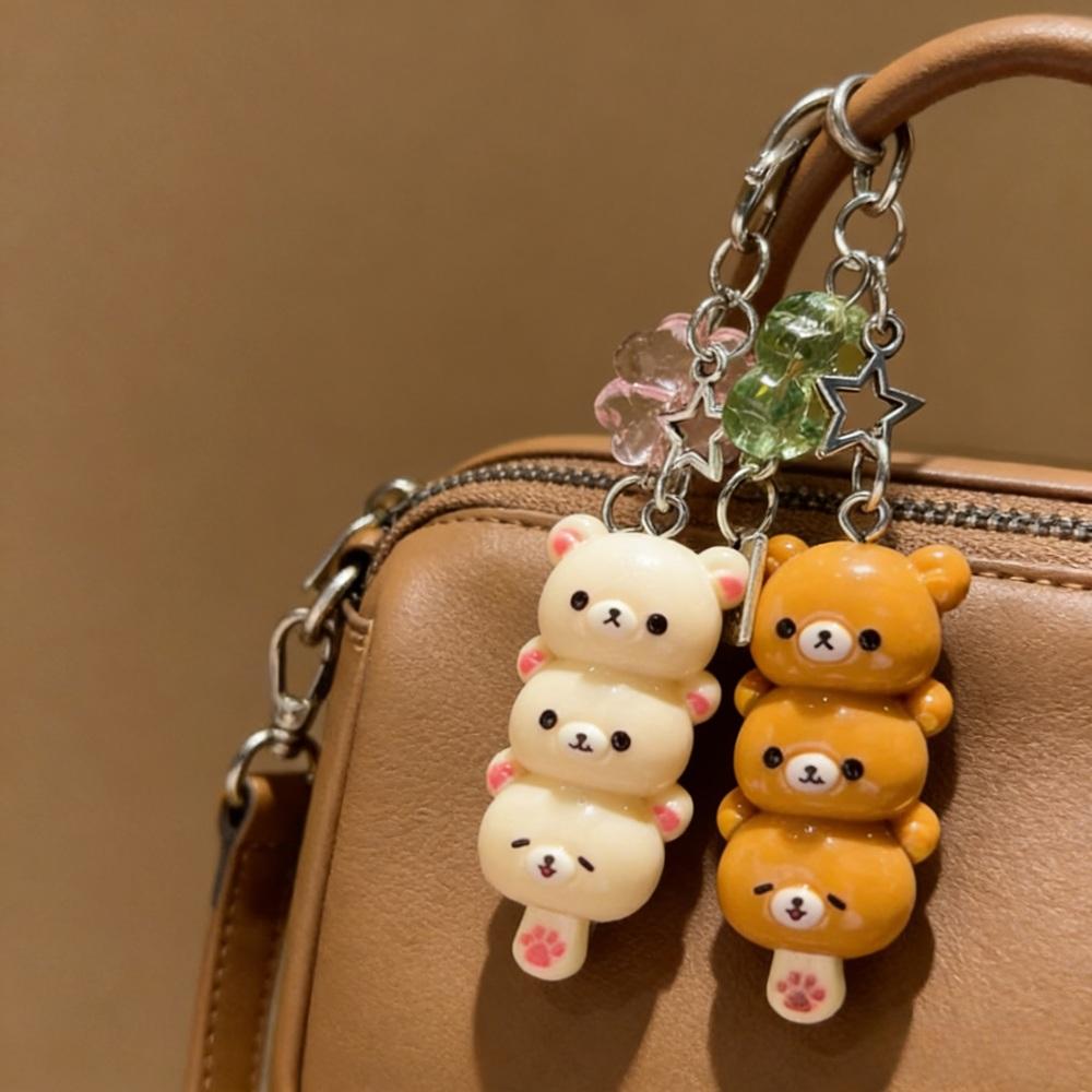Rilakkuma Card Holder Po Protective Case Cartoon Anime Plush Keychain Soft Keyring Bag Pendant Key Chain Accessory For Gifts