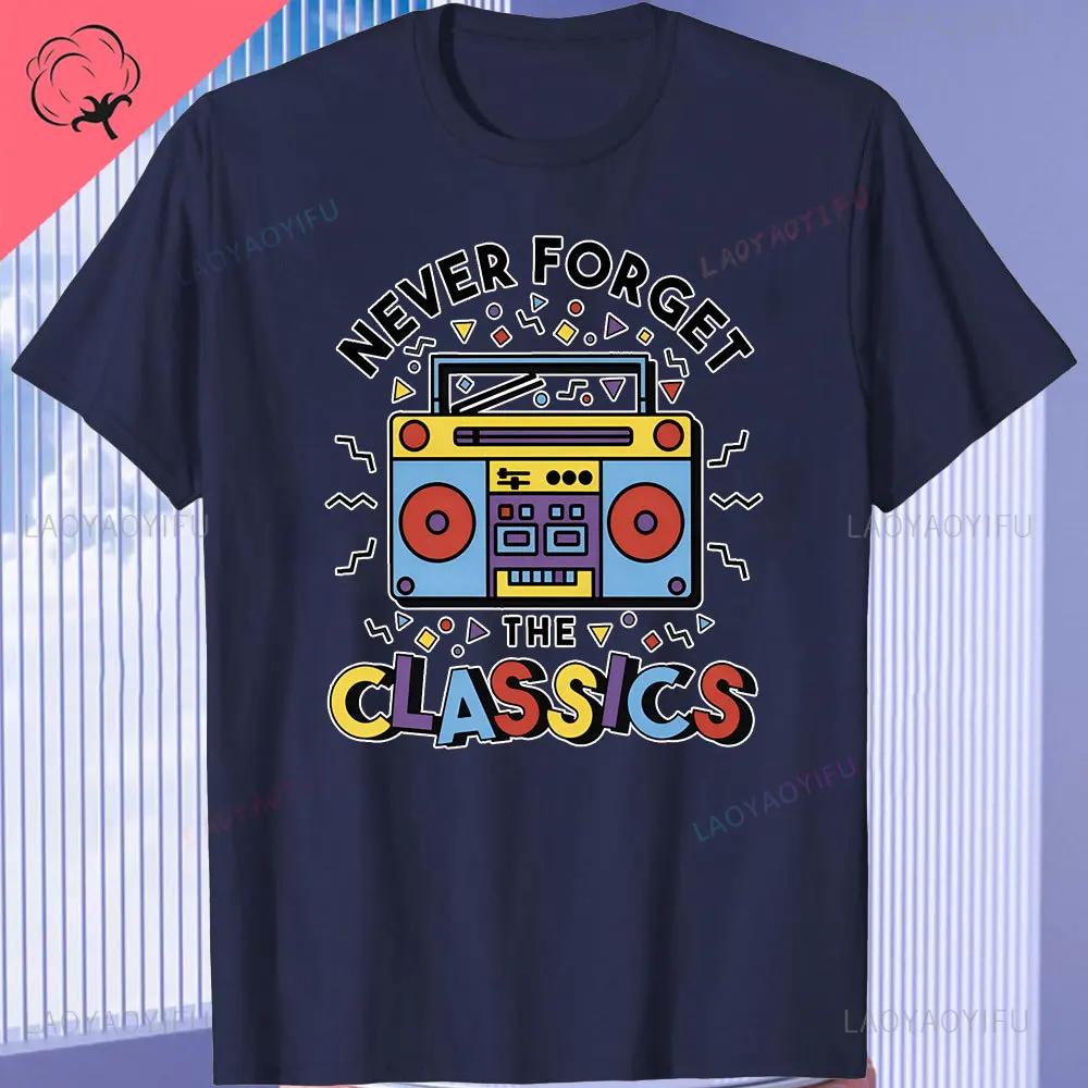 Funny 80s Vintage Design Mens Tshirt Nostalgic I Love The 90s High Quality Cotton Shortsleev Trip Down Memory Lane 80s Tee