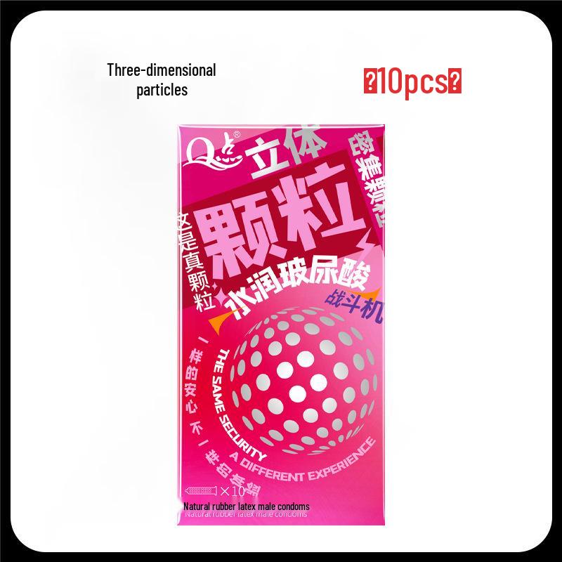 Q-point Hyaluronic Acid 001 Large Particle Delay Condoms - Long-lasting Contraceptives for Adults