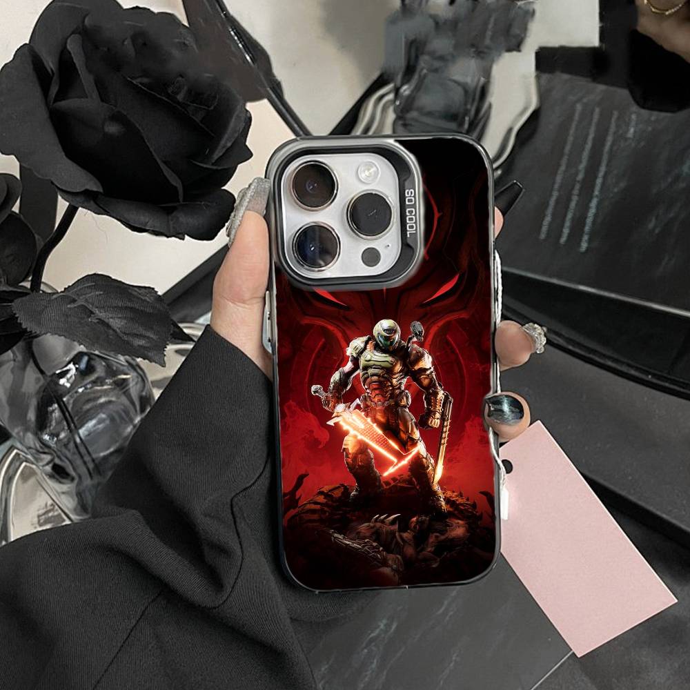 

G-Game D-doom Phone Case For iPhone 17,16,15,14,13,12,Pro MAX Black Matte Shockproof Cover iPhone13PROMAX