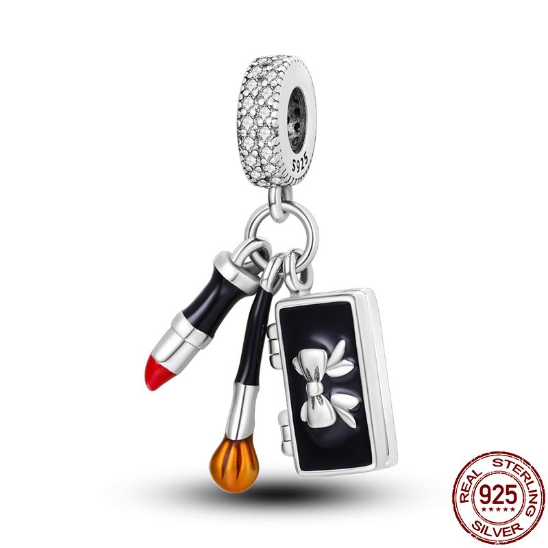 S925 Sterling Silver Luminous Colorful Fireflies Charms Fit  Bracelet Bead DIY Jewelry For Women Gift Hot Sale