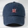 Distressed Union Jack Splash Print Baseball Cap Unisex Polyester Outdoor Casual Adjustable Headwear