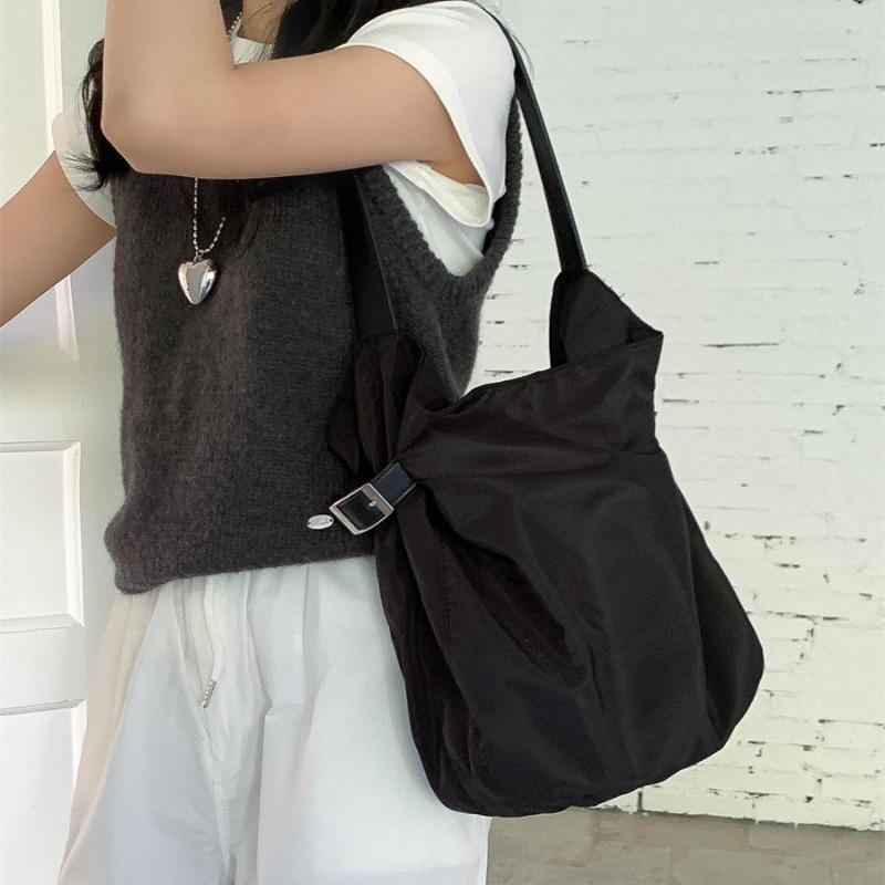 Simple Tote Bag Lazy Style New Simple Casual Portable Nylon Large Capacity Shoulder Bag