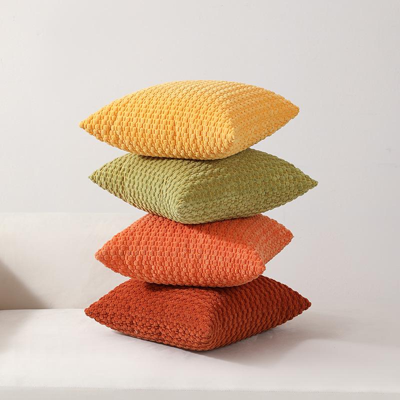 Soft Velvet Double-sided Design Sofa PILLOWS, Office Backrest PILLOWCASES, Bedside CUSHHION COVERS, Durable,  Bed Decoration.