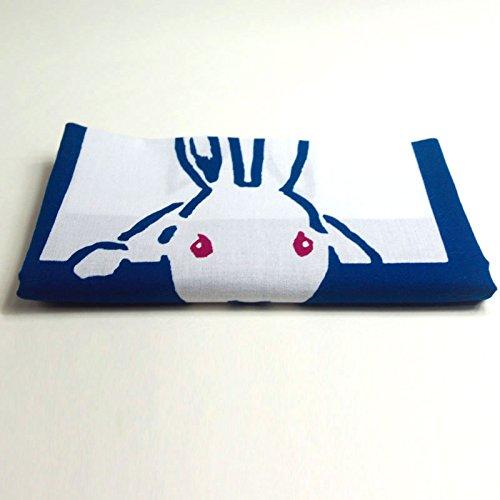 Todaya Shoten Pear-dyed Tenugui Hand Towel, Peephole, 410, Navy Blue and White, Approx. 37 x 90cm