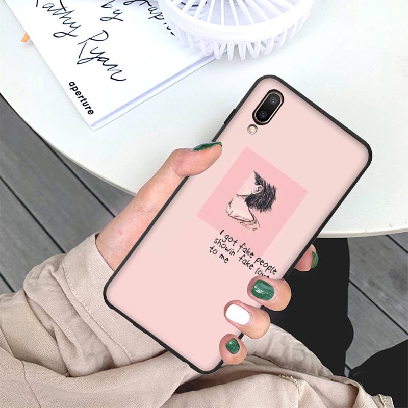 

Розовый эстетический чехол с песнями и текстами песен для Vivo Y12 Y15, силиконовый чехол из ТПУ для vivo Y12, чехол для Vivo Y12 Y17 U10 U3X vivo Y55