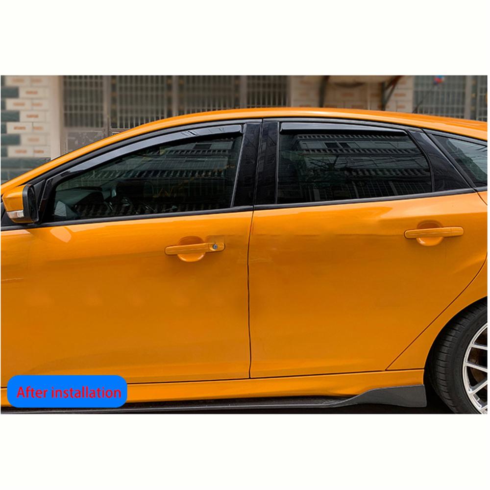 New Smoke Side Window Visor Rain/sun Vent Shade For Ford Focus MK2 MK3 MK4