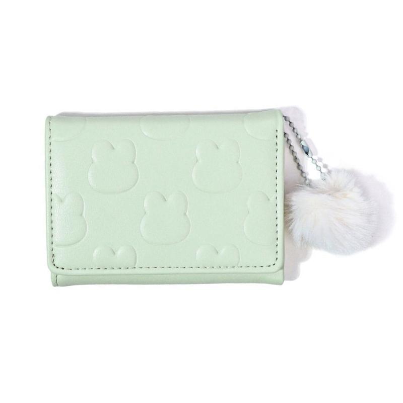 Женские Маленькие Компактные Кошельки из Искусственной Кожи Клатчи Держатели для Карт Женский Кошелек Сумка для Денег Клатч Тройные Кошельки зелёный 860₽