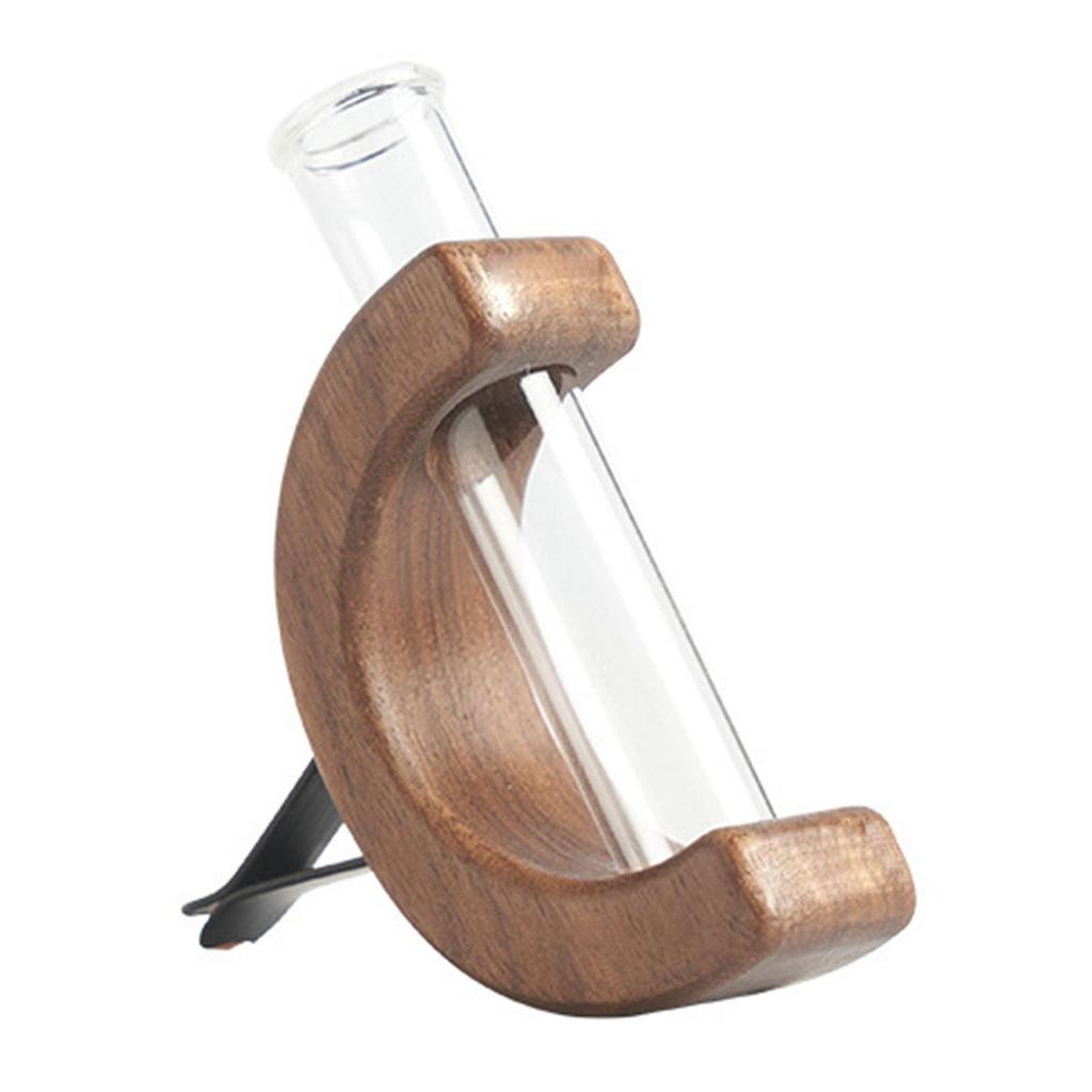 Massivholz Auto Blumenvase, Kreatives Mittelkonsolen Luftauslass Blumenarrangements Gerät, DIY Blumenhalter Autozubehör