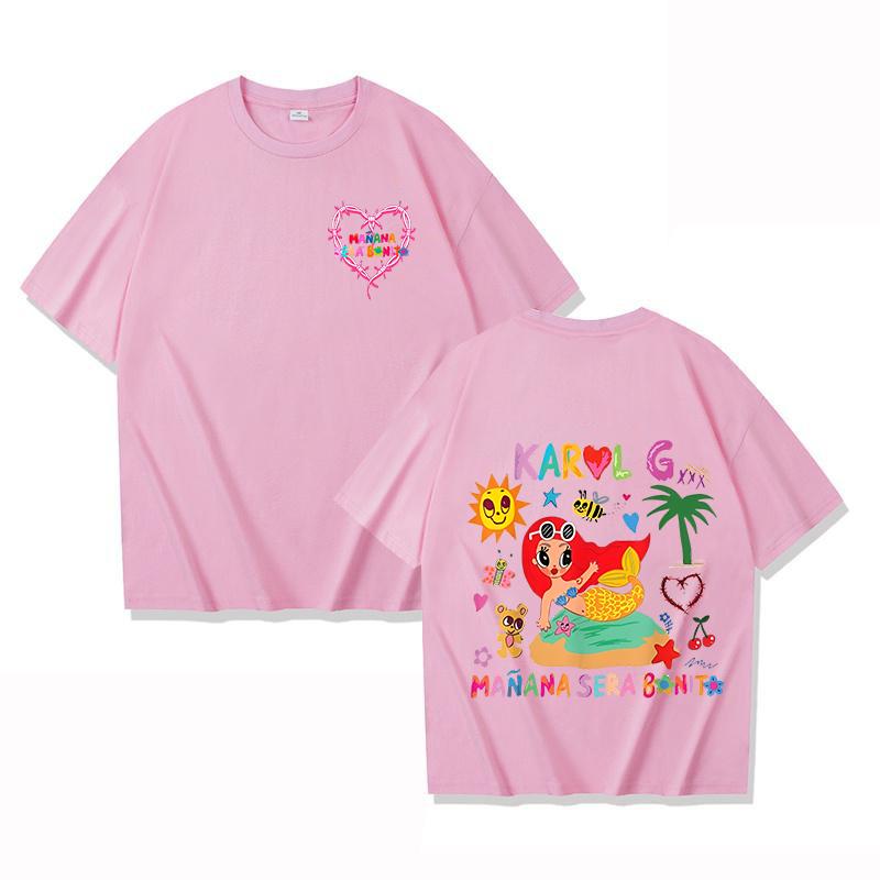 Hot Fashion Cartoon Manana Sera Bonito Print Hip Hop Short Sleeve Men Women Summer Cool Casual Outdoor Personality T Shirts Tops