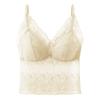 Women French Lace Sexy Beautiful Back Fixed Cup Long Camisole Tank Top