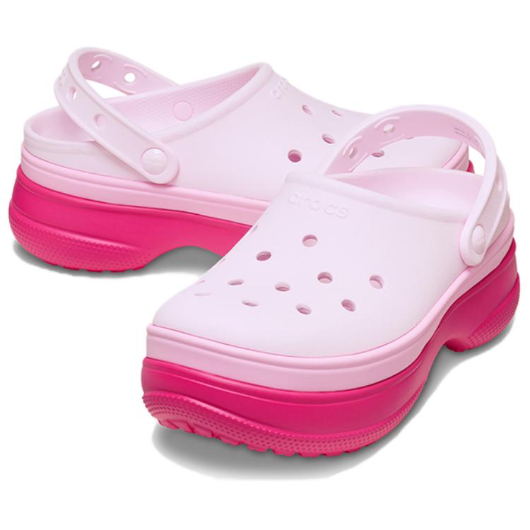 Crocs Fashion and Versatile Hole Shoes Unisex Pink