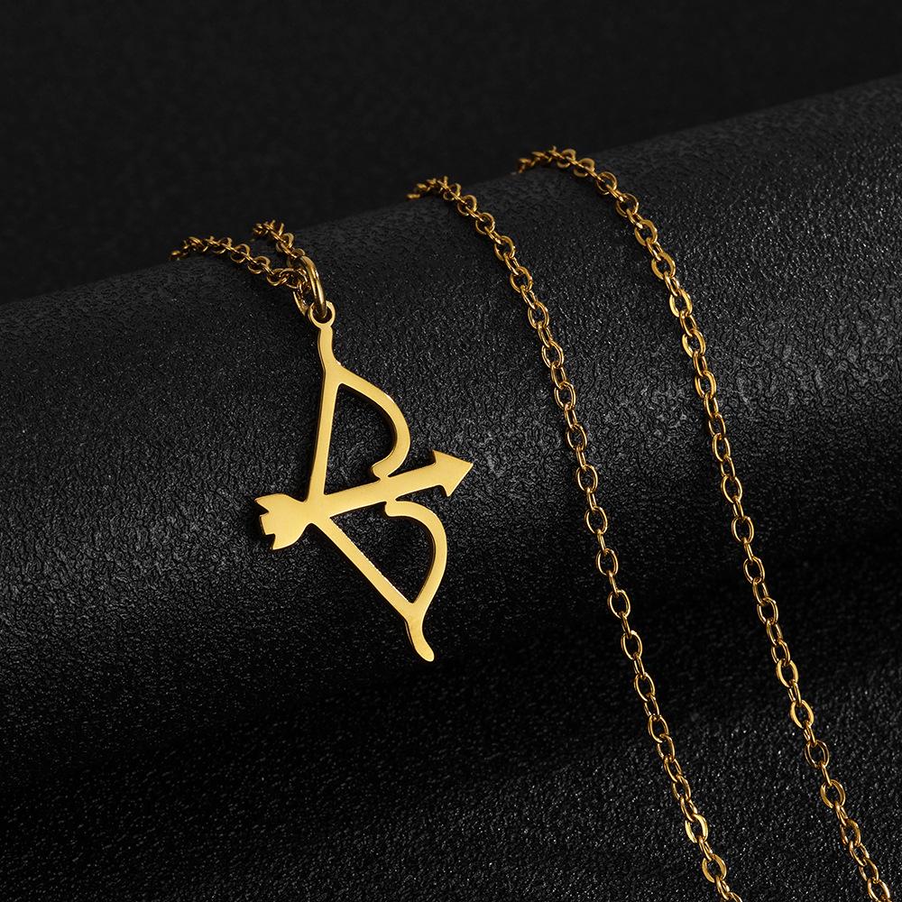 Cupid's Arrow Stainless Steel Clavicle Necklace for Women - Fashionable, Retro, Versatile Jewelry