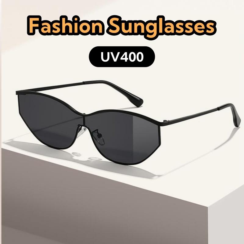 Fashionable Cat Eye Sunglasses UV400 Protection Future Tech Shades for Women Travel Beach