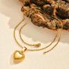 Cubic Zirconia Heart Locket Necklace for Women, Stainless Steel Openable Love Shape Pendant,18k Gold Plated Birthday Gifts