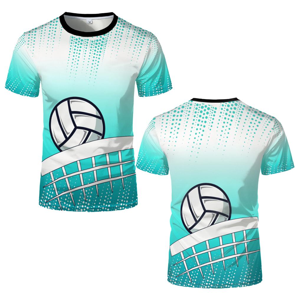 2025 Ny 3D-tryckt Volleyboll T-shirt Sommar Män Kvinnor Löpning Sport Andningsbar T-shirt Badminton Tennis Träningsjersey Kläder