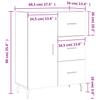 Sideboard Smoked Oak 69.5 x 34 x 90 cm Wood Based Panel
