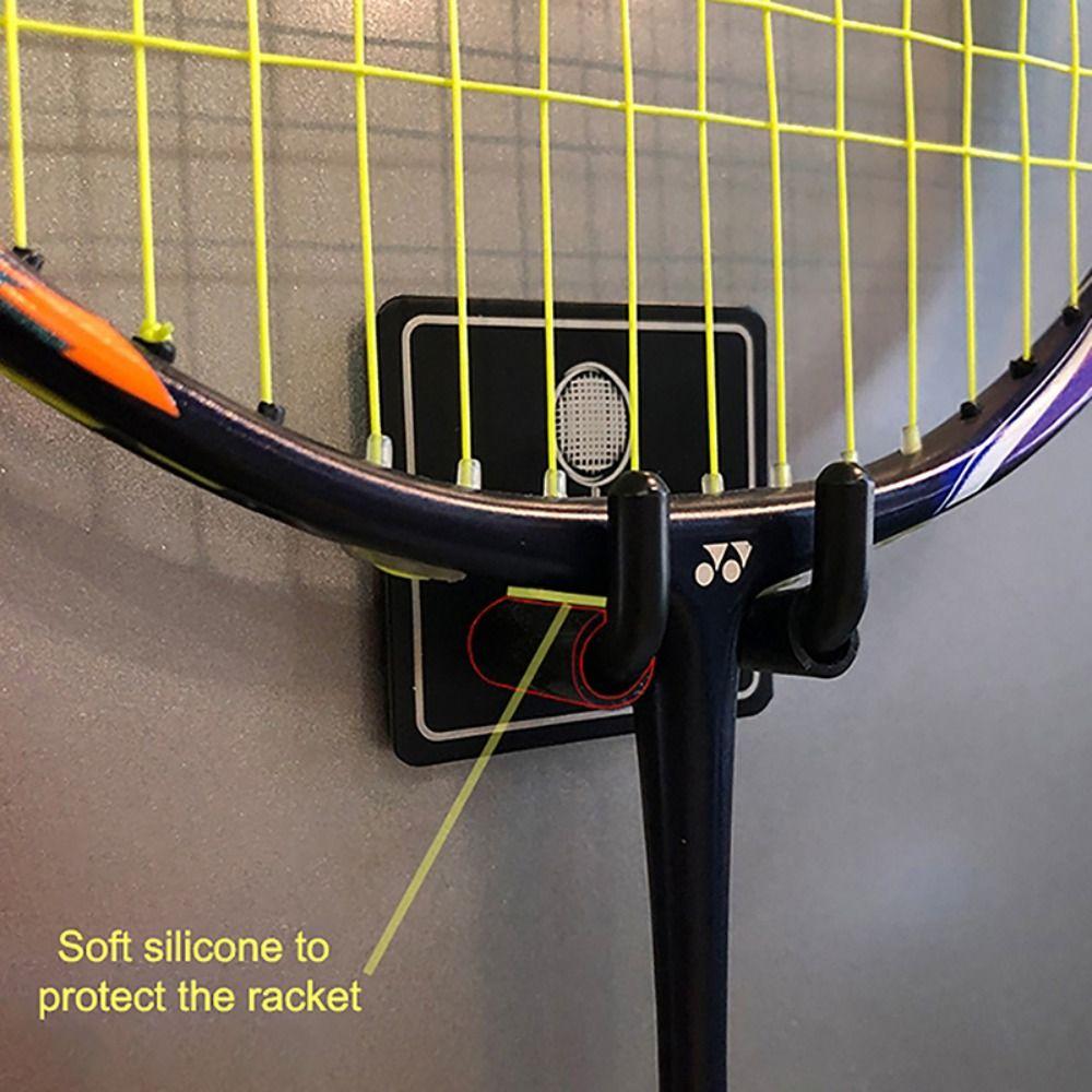 Wall Hook Storage Wall Mounted Racket Holder Stainless Steel Tennis Storage Rack  Game Room