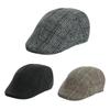 Autumn and Winter Small Plaid Forward Hat Men's and Women's Casual Retro Hat Warm Beret Comfortable and Versatile Director Hat