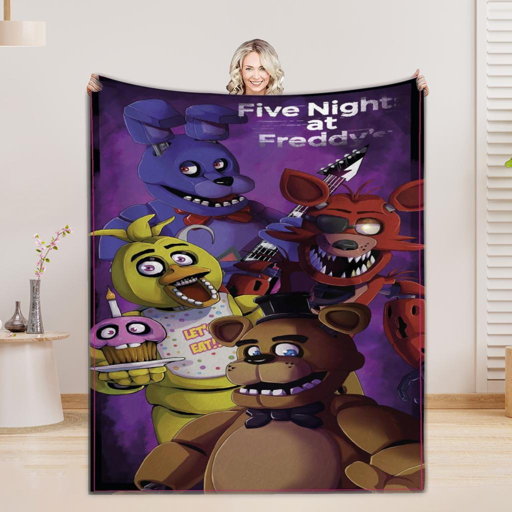 fnaf Blankets 5 N-Night. F-Freddy Print Flannel Blanket Quality Soft Warm Throw Blanket Winter Kids Couch Bed Fluffy Bedspread