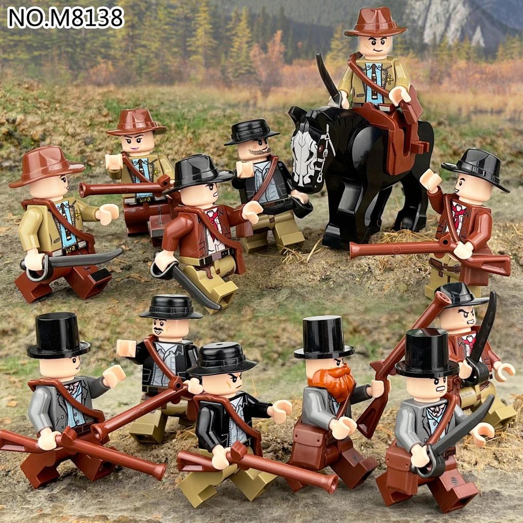 Western Cowboy Bullring Assembly Building Blocks Toys