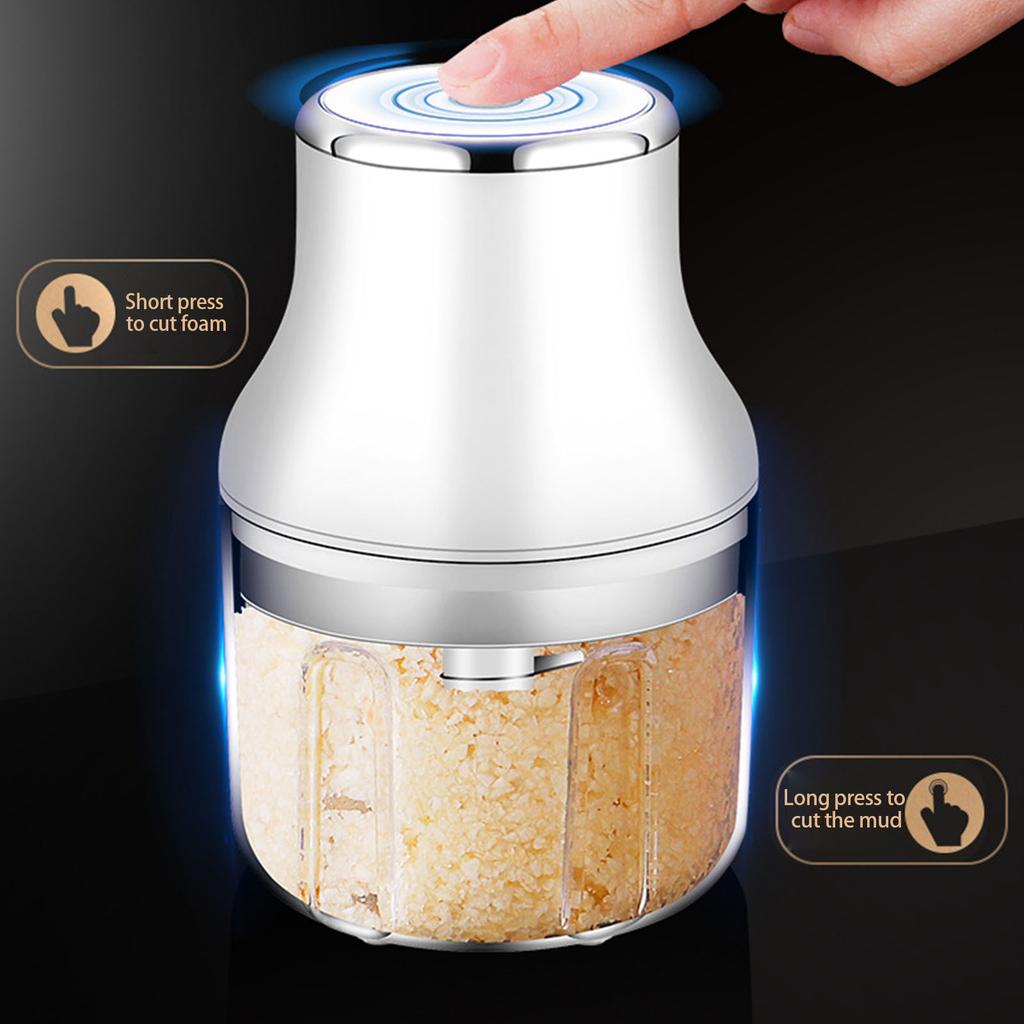 USB Rechargeable Mini Garlic Chopper Powerful Food Processor for Vegetables and Meat Wireless Mincer Kitchen Appliance