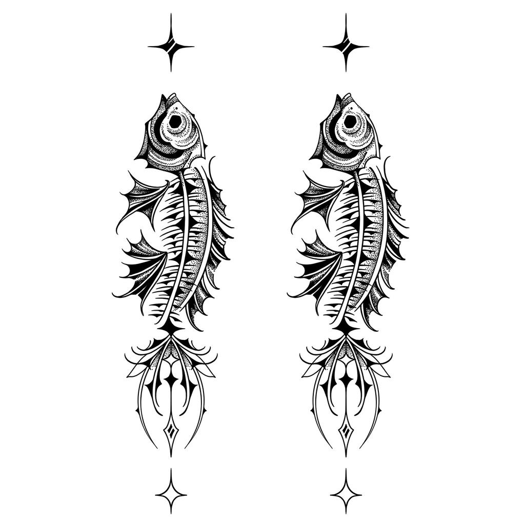 Advanced Sense Of Thorn Wings Ferocious Tiger Butterfly Small Picture Lines Finger Waist Belly Tattoo Sticker