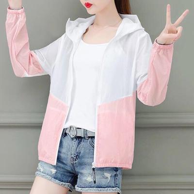 Women's Sun Protection Jacket Full Zip Thin Hoodie Jacket Athletic Workout Anti UV Windbreaker Quick Dry Hiking Coat for Outdoor Camping
