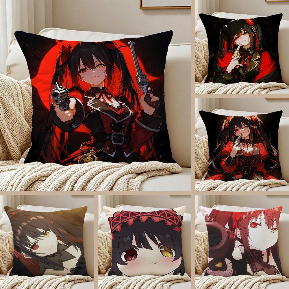 Tokisaki Kurumi DDate A Live Pillow Case Antidustmite Invisible Zipper Sofa Bed