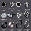 Titanium Steel Stud Earrings: Trendy Hip Hop Earrings for Men & Women, Versatile Street Style Jewelry