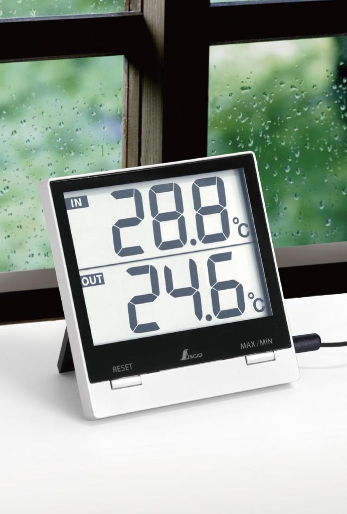 Shinwa Sokutei Digital Thermometer Smart C External Sensor 73118 Maximum/Minimum/Indoor/Outdoor/Waterproof