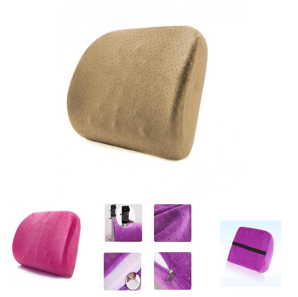 Ergonomic Lumbar Cushion With Memory Foam Filling For Home Office And Bed