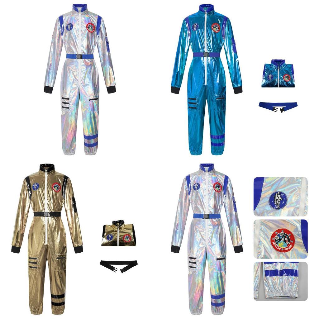 Astronaut Cosplay Suit For Adults And Kids With Polyester Fabric For Halloween And Anime Role Play