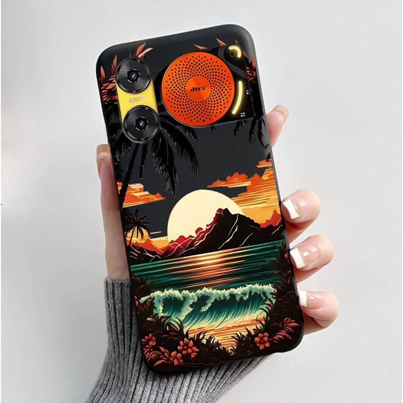 For ZTE Nubia Music 2 Case Cartoon Black Matte Silicone Soft Back Cover For Nubia Music2 Phone Cases 6.7" Protective Shell Z2460