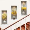 Creative 3D Vase Flower Wall Sticker for Study Room Living Room Bedroom Wall Decor