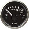 KUS 50-150℃ Display Oil Temperature Meters 52mm Black Oil Temp Gauges 12V/24V 361-19ohm Signal for Auto Boat Truck Yacht Vessel