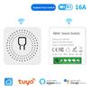 16A Tuya WiFi Smart Switch Module 2-way Control Mini Switch Breaker Smart Life Work With Alexa Google Alice