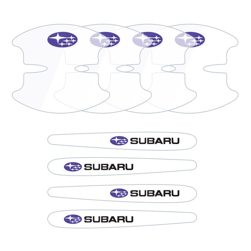 For Subaru Emblem STI Forester XV Outback Impreza Legacy WRX BRZ Tribeca Pvc Car Door Bowl Handle Decoration Stickers Decal Z9