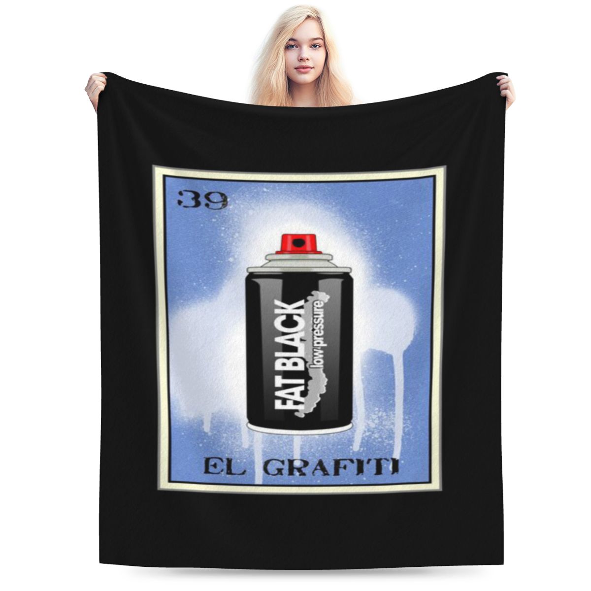 

El Grafiti Loteria Design Custom Soft Decorate Home An UltraSoft Micro Fleece Blanket 75x100cm 30x40in