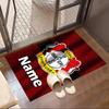 Benutzerdefinierter Name Personalisierter Bayer 04 Leverkusen Druckteppich, Vielseitiger Heimdekor-Teppich, für Spielzimmer, Wohnung, Balkon, Eingangsbereich, Flur Geschenk