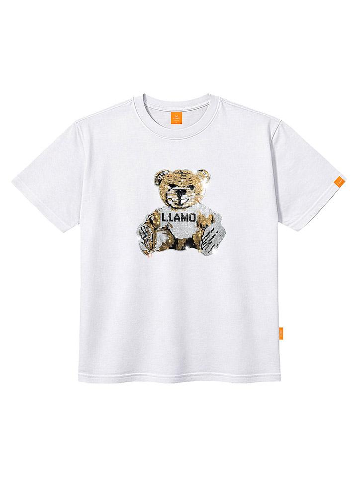 Ellamo Cubic Lamo Bear Short Sleeve T-Shirt Unisex Plus Sizes S~4Xl (A Type)