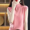 Women's Pure Wool Knit Cashmere Camisole - Slim Fit Sleeveless Base Layer for Spring/Autumn