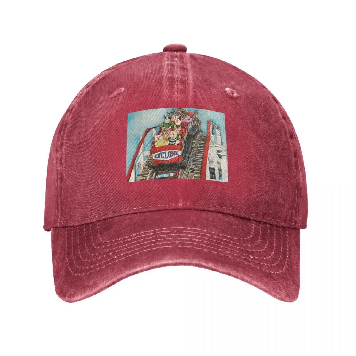 Ride the Cyclone Paint cats funny Baseball Cap Vintage Hat Baseball Cap black Fishing cap Unisex Caps Womens