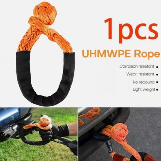 1X Synthetic Soft Shackle Rope 1/2 x22” 55000Lbs Max Break Recovery Tow Shackles