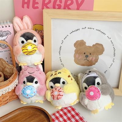 Cute Positive Energy Penguin Plush Doll Cute Cartoon Doll Bag Hanging Keychain Grab Machine Doll